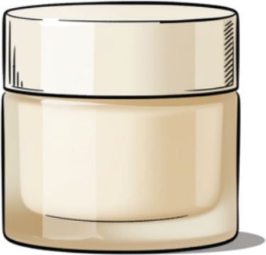 Illustration d'un pot de soin cosmétique